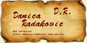 Danica Radaković vizit kartica